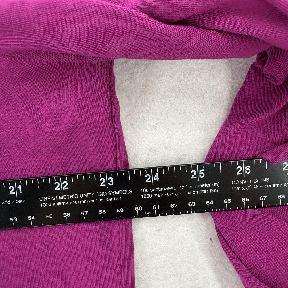 Chico's Shirt Womens 3 Purple V Neck 3/4 Tuck Balloon Sleeve Jersey Top Preppy - Picture 3 of 10